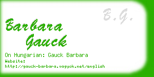 barbara gauck business card